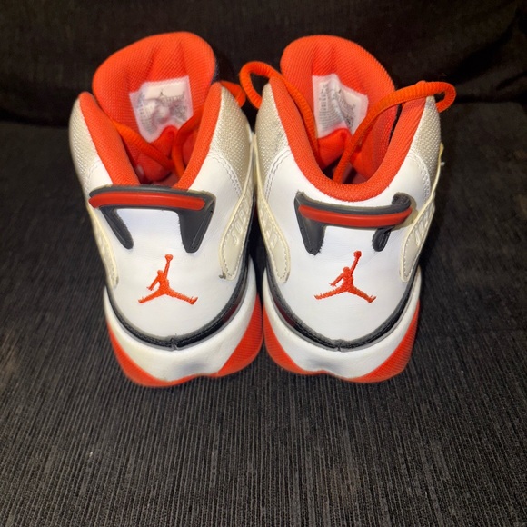 Jordan Black and Orange High-Top Sneakers with Classic Design - Picture 3 of 4